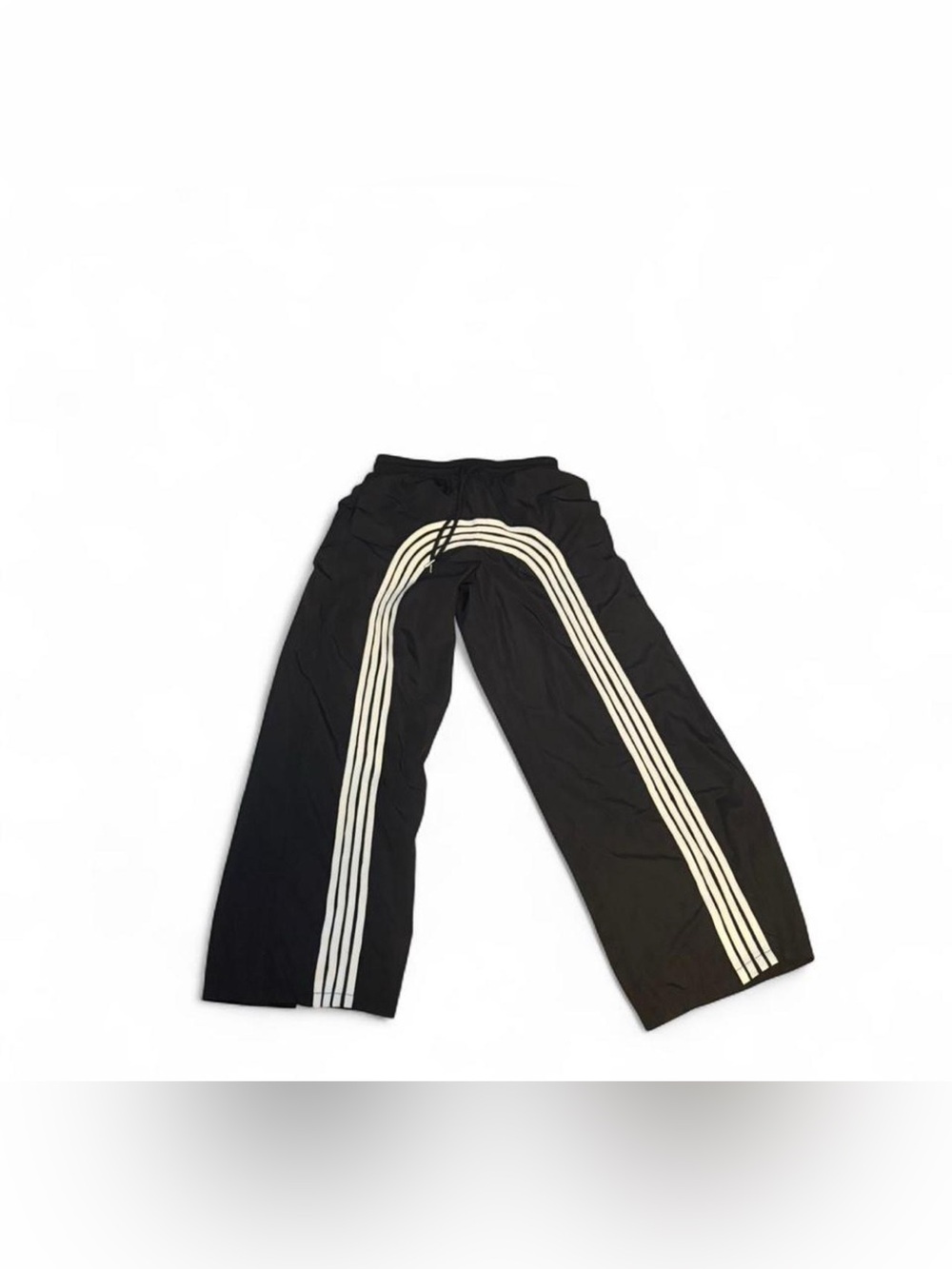 Edikted Black Sweatpants with White Triple Side Stripes